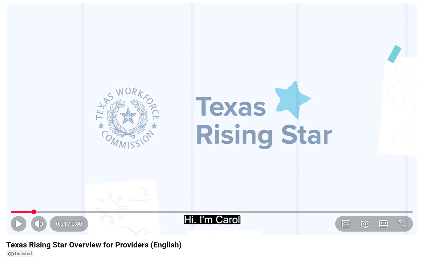 Texas Rising Star Overview Video